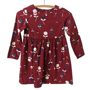 Hanna Andersson Dress Long Sleeve‎ Floral Size 120 Scandi Girl MCM Print Boho